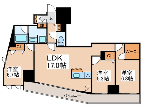 栖-浅草蔵前の物件間取画像